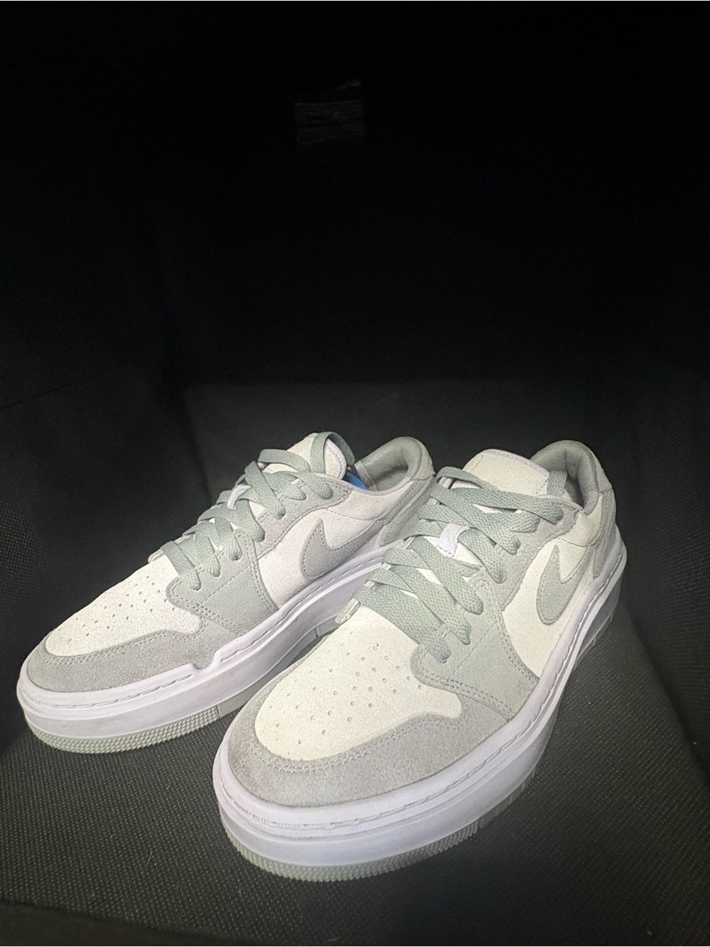 Nike Men’s Low-Top Sneakers in Light Gray and White